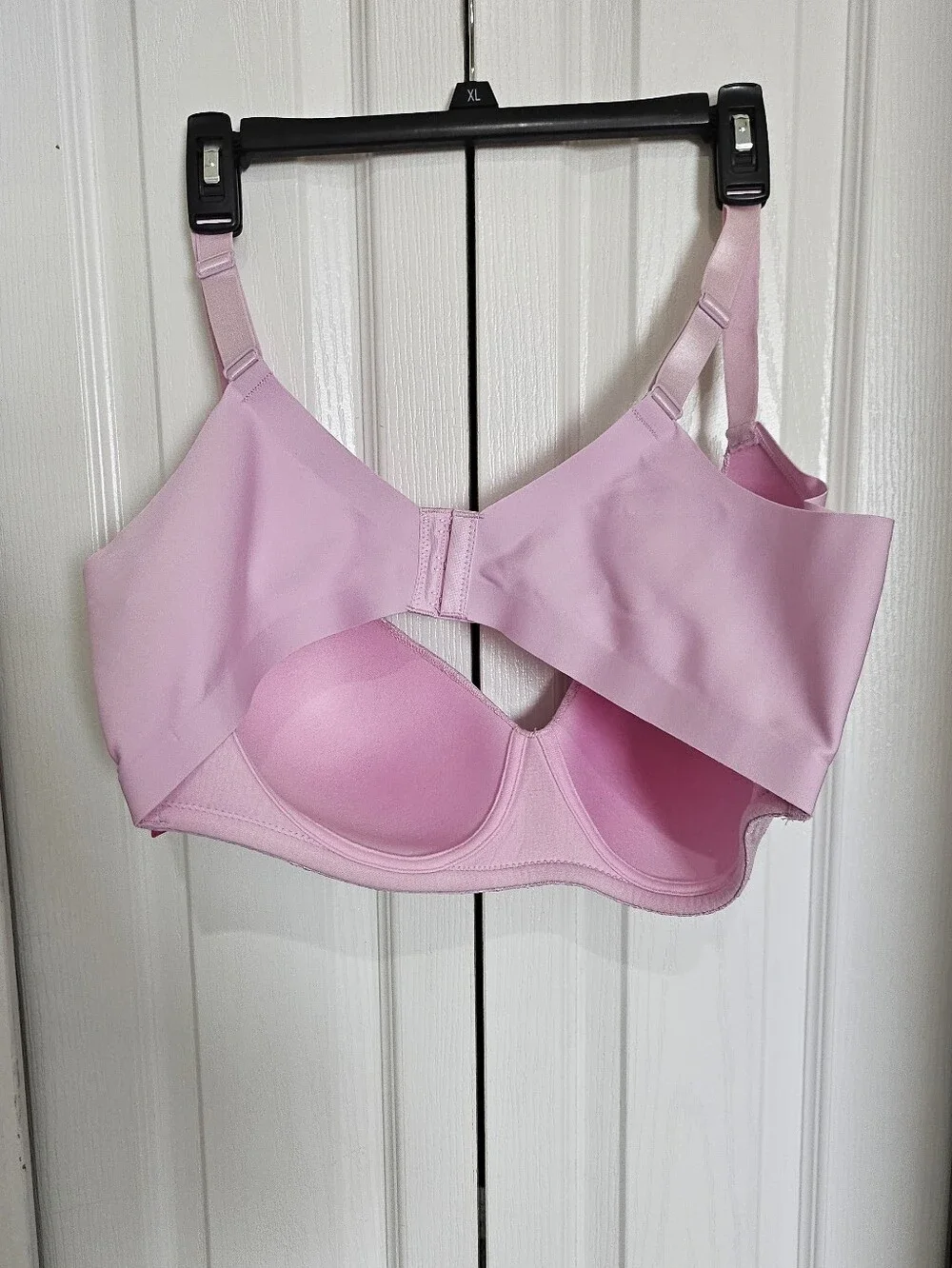 Ashley Stewart Wire Free Bra 44D Pink Lace Full Coverage Lightly Lined Comfort